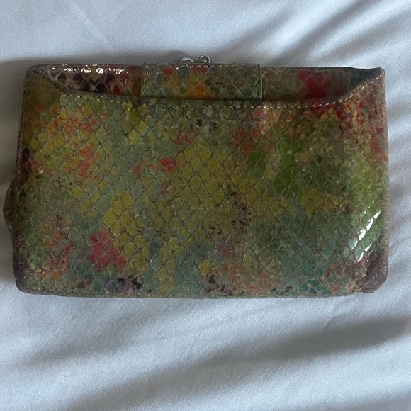 HOBO Red and Green Clutch with Metallic Embellishments - Picture 2 of 5
